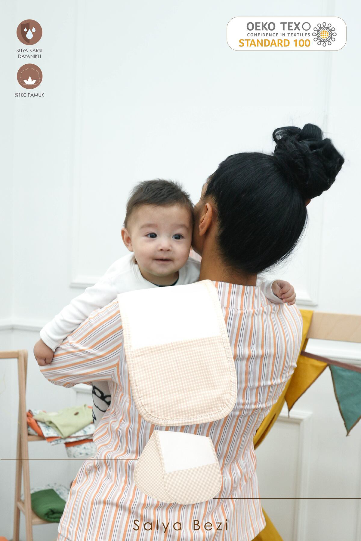 Mordesign Bebek Salya Bezi,Ağız Mendili,Ultra Yumuşak Geğirme Bezi,2 Katman