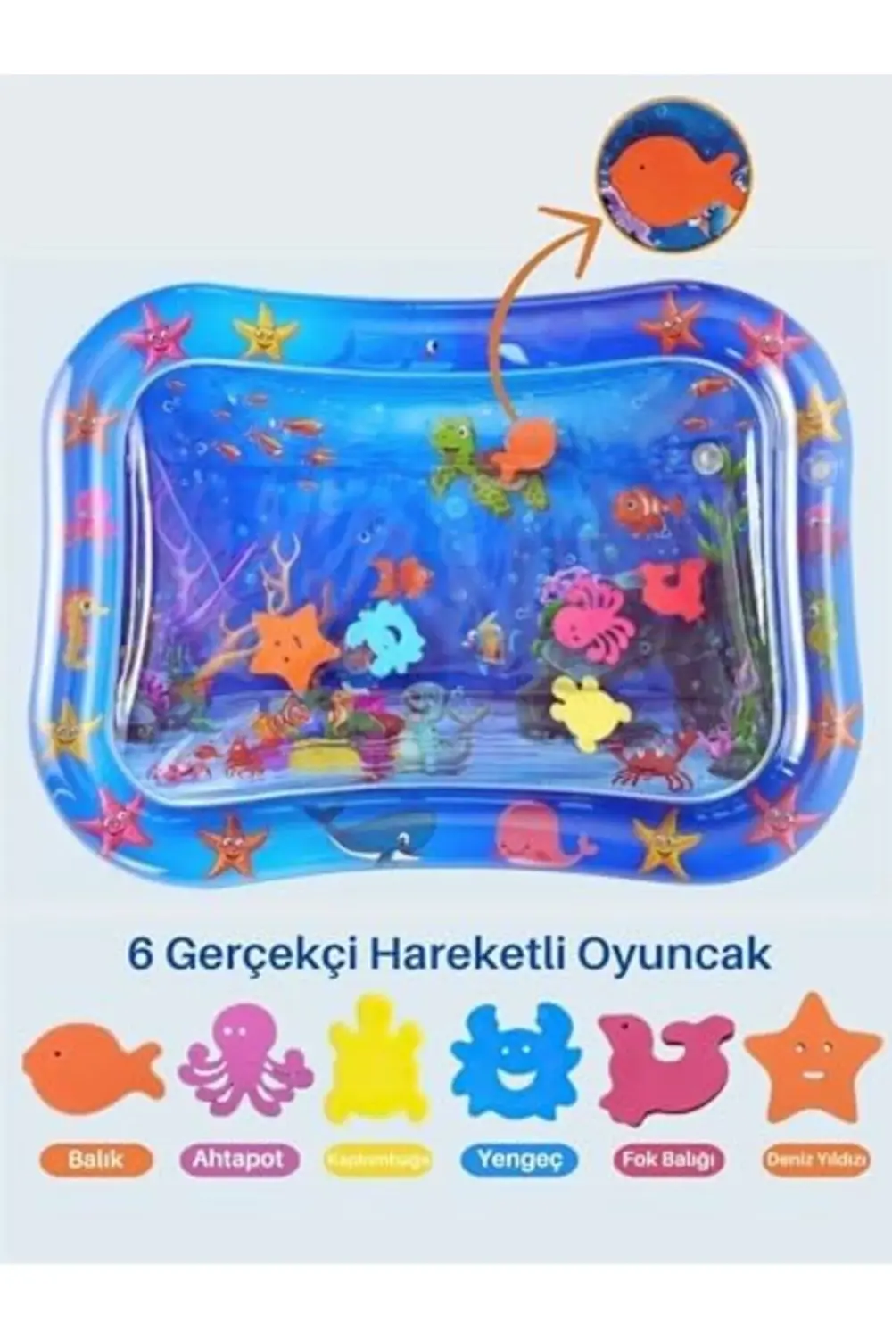 Bebek Su Oyun Matı, Tummy Time Aktivite Matı, Oyuncak Güvenliği T