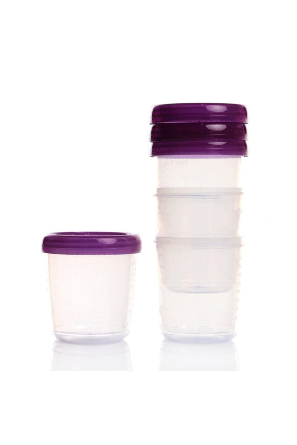 Baby&Mom Bebek Süt Ve Mama Saklama Kabi Ölçekli Mama Kutusu 180 Ml 4'Lü