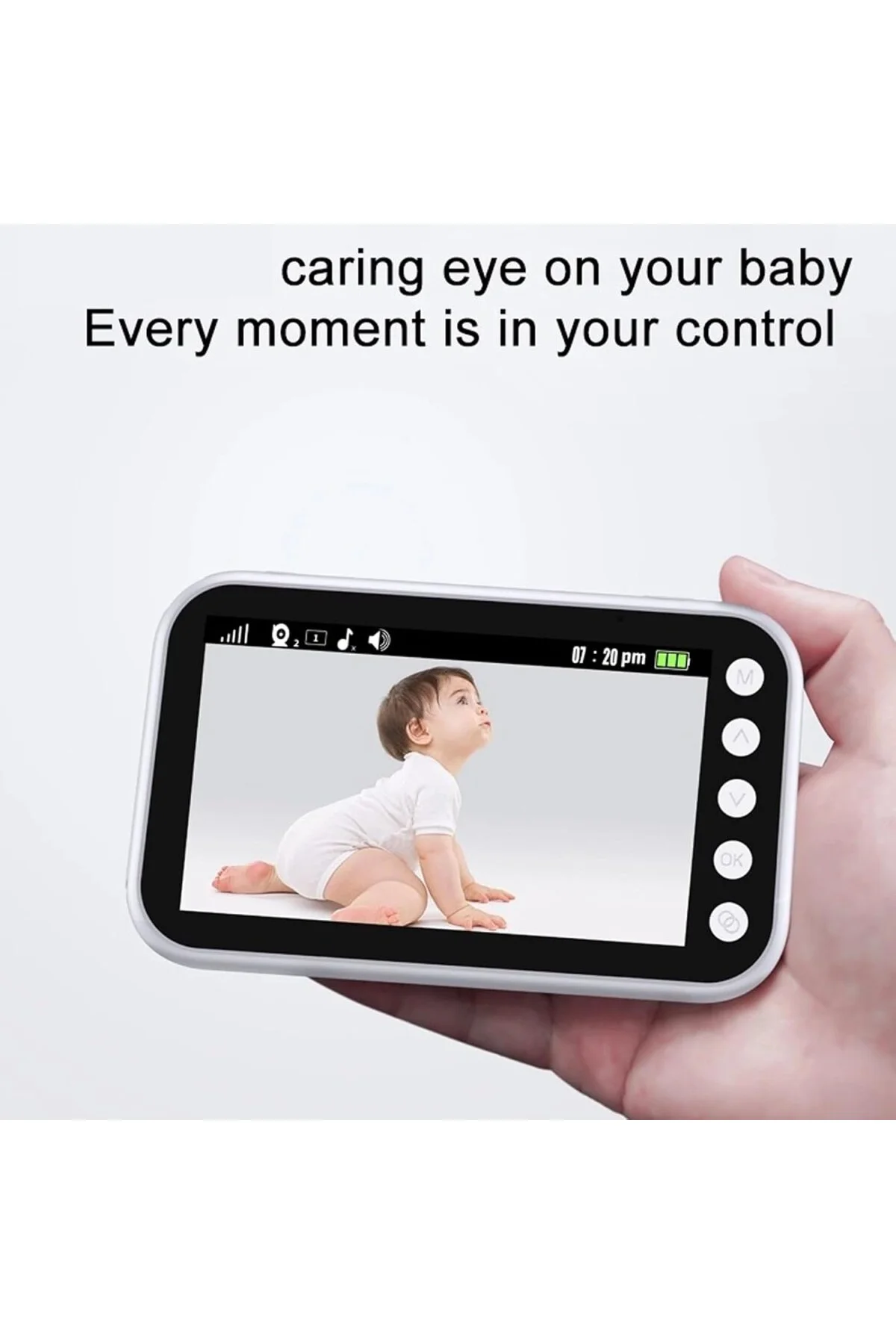 Bebek Telsizi, 4,3 inç LCD Ekran, 100-240V Ses kontrolü, Bebek Te