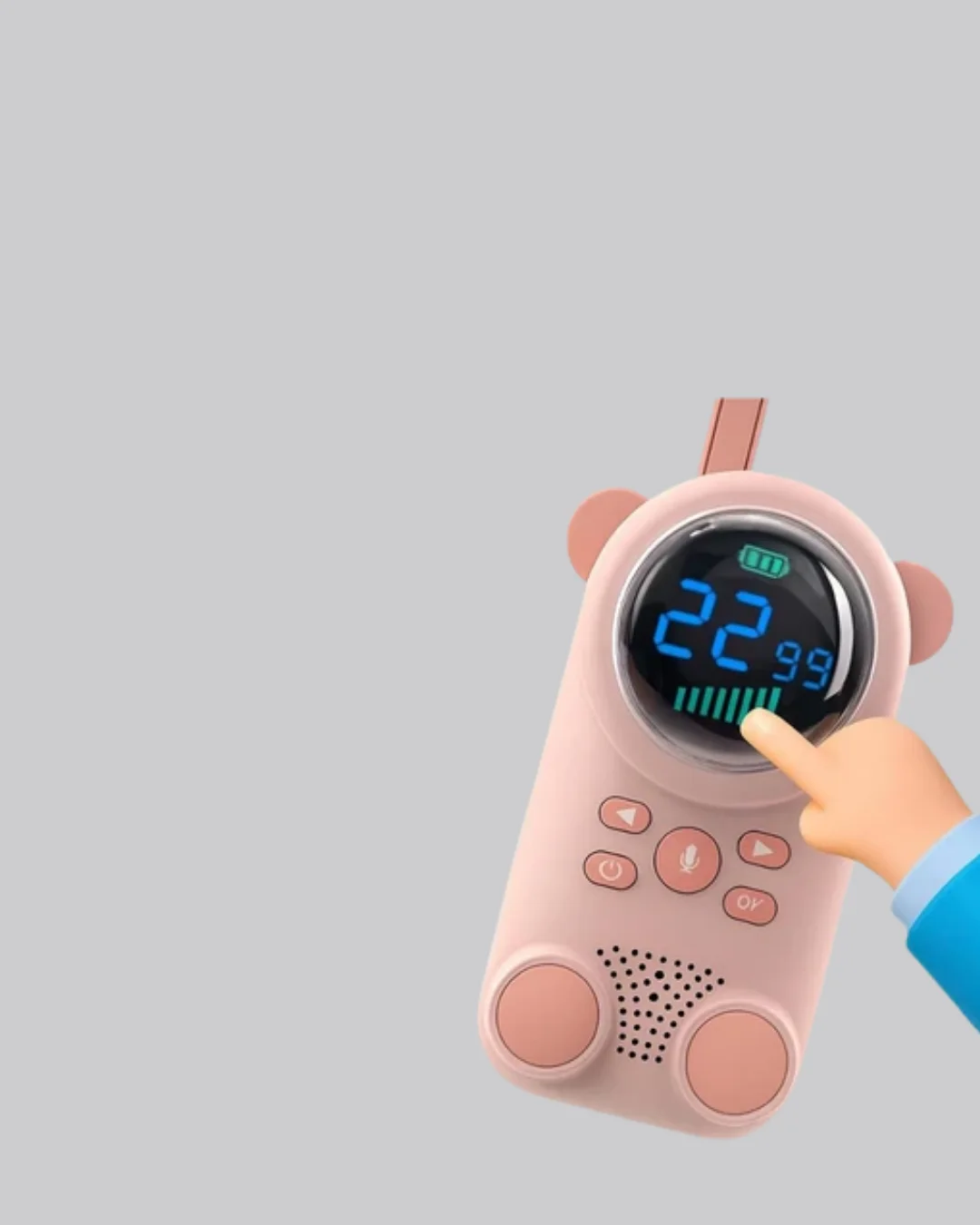Bebek Telsizi LCD Ekran VOX İki Yönlü İletişim USB Şarj Hafif
