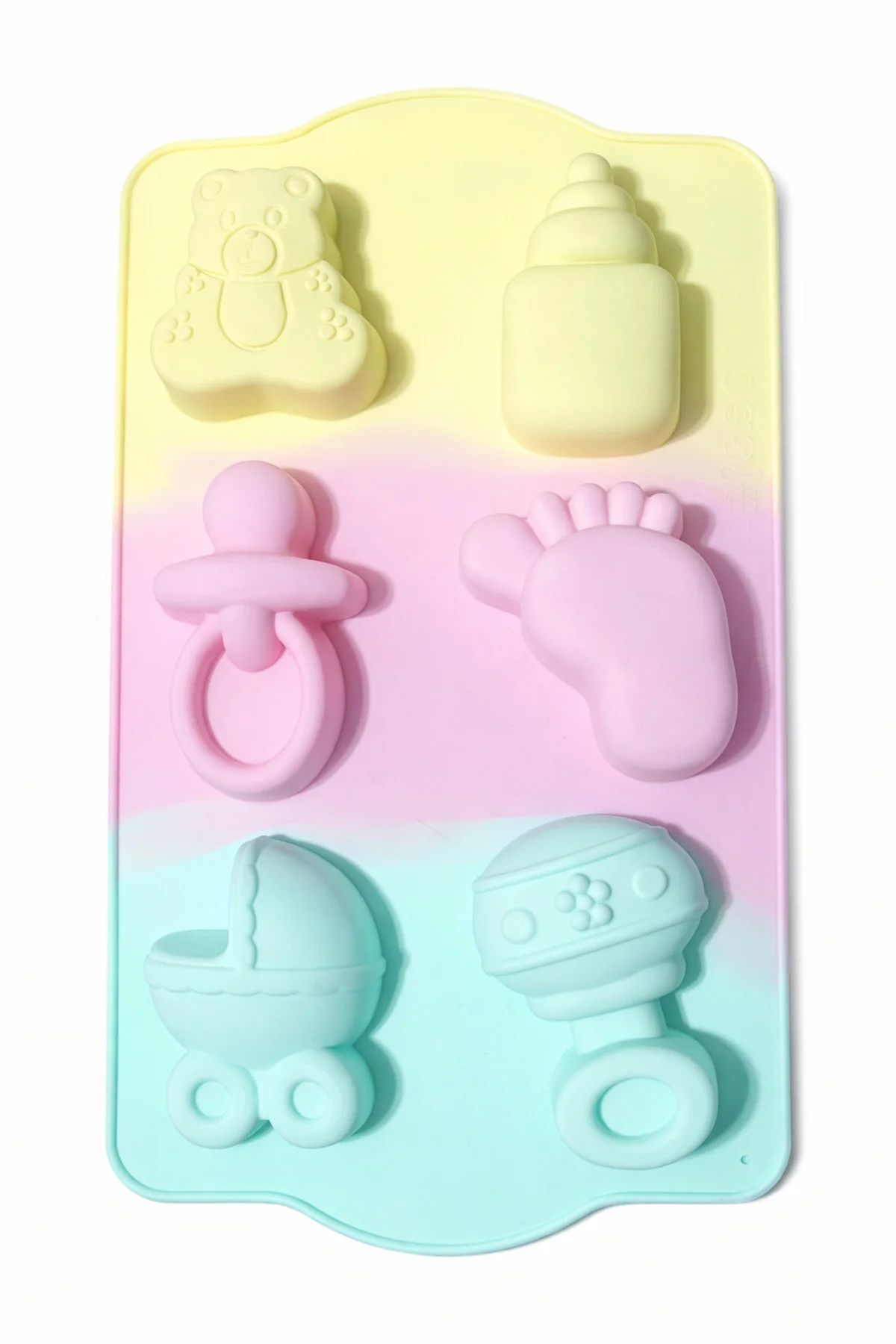 Bebek Temalı Silikon Kek Kalıbı 6 Gözlü Baby Shower Kurabiye & Ke