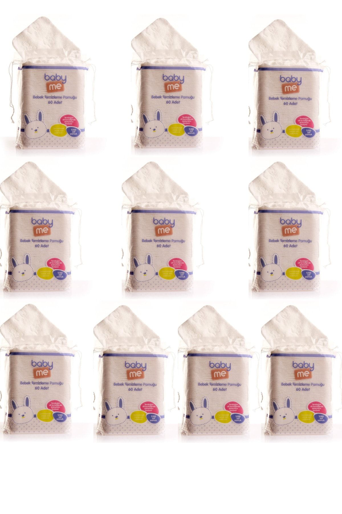 Baby&Me Bebek Temizleme Pamuğu 10X60 Adet