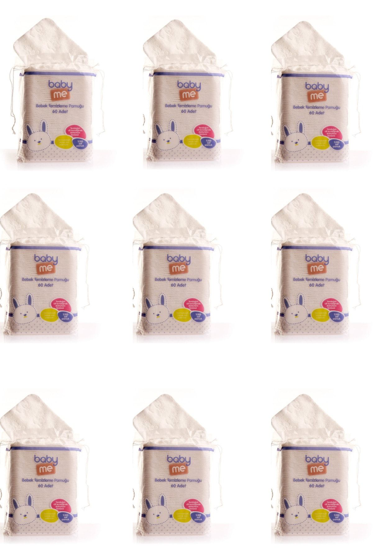 Baby&Me Bebek Temizleme Pamuğu 9X60 Adet
