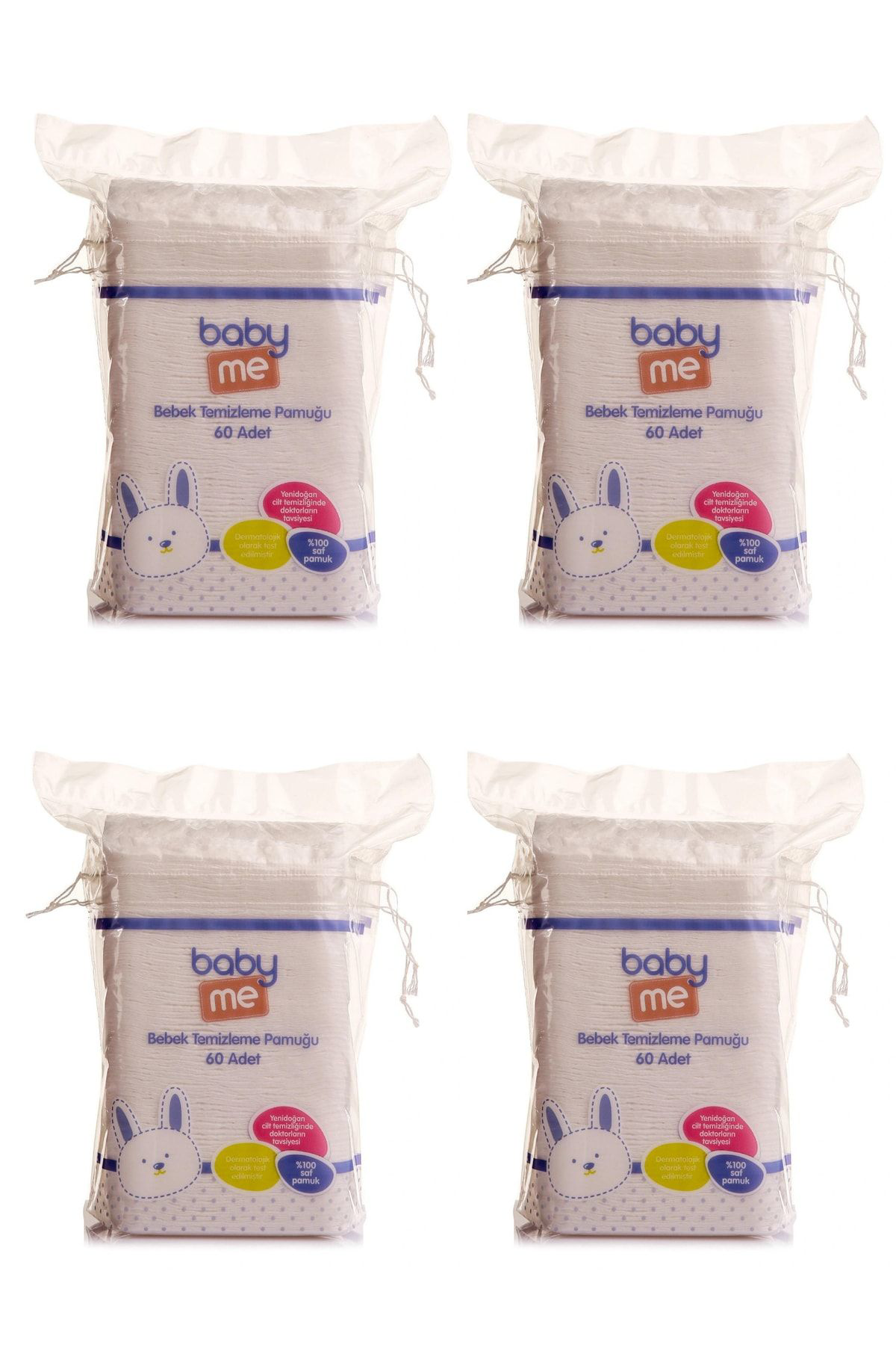 Baby&Me Bebek Temizleme Pamuğu 4 Lü Paket