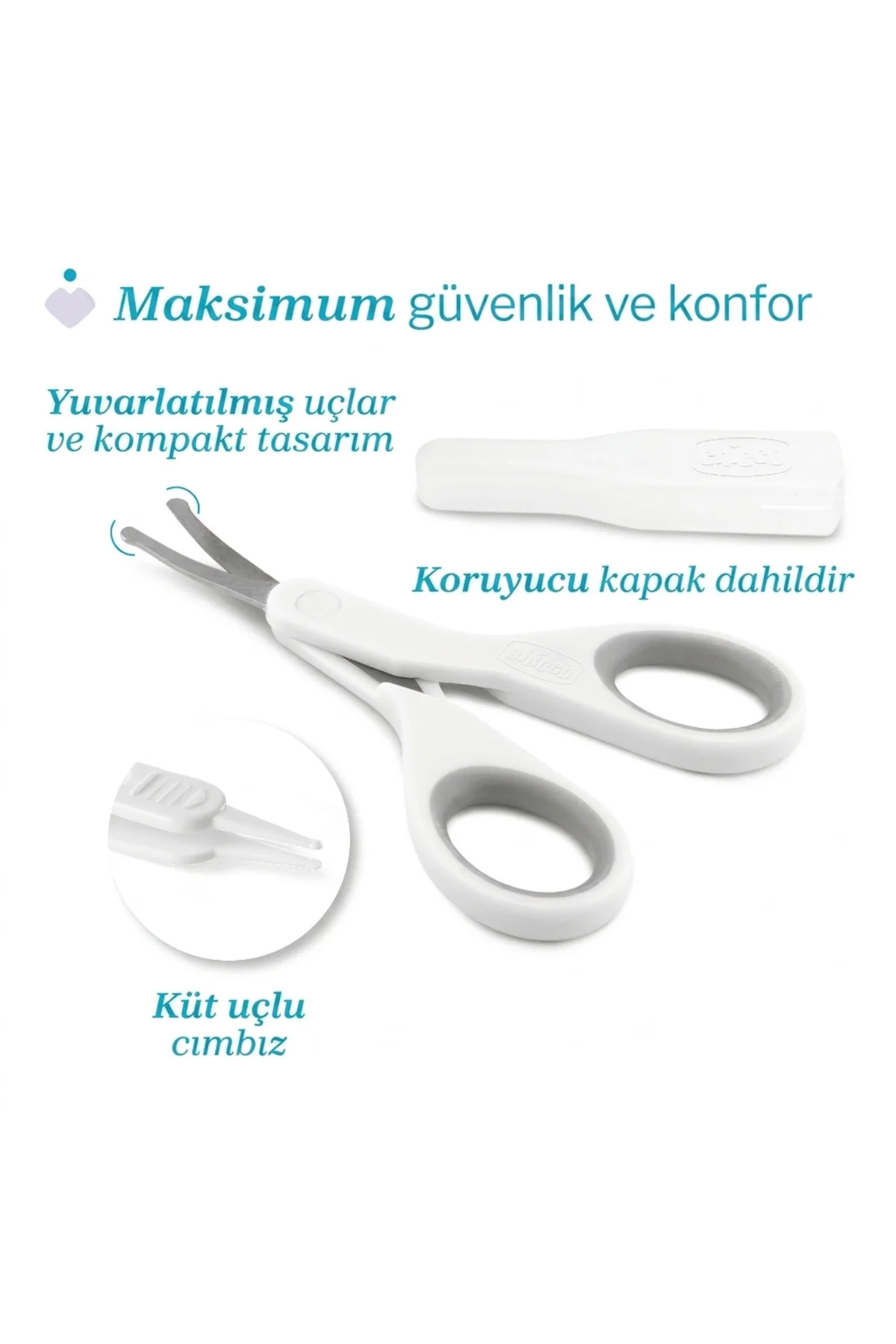 Bebek Tırnak Bakım Seti 0M+ Yenidoğan Tırnak Makası, Makas, Cımbız ve Törpü TİLKİ