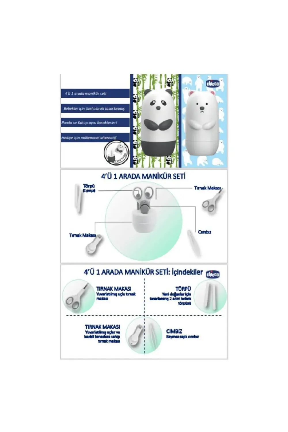 Bebek Tırnak Bakım Seti Panda