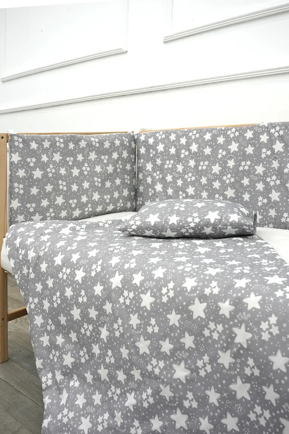 Bebek Uyku Seti, 60x120 cm Beşik Uyku Seti, 8 Parça Bebek Beşik S