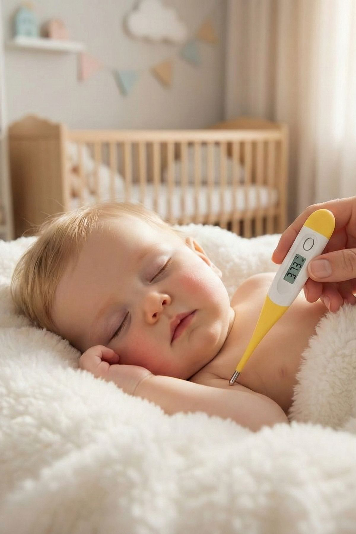 Bebek ve Çocuk İçin Dijital Çubuk Ateş Ölçer Termometre - Hassas 