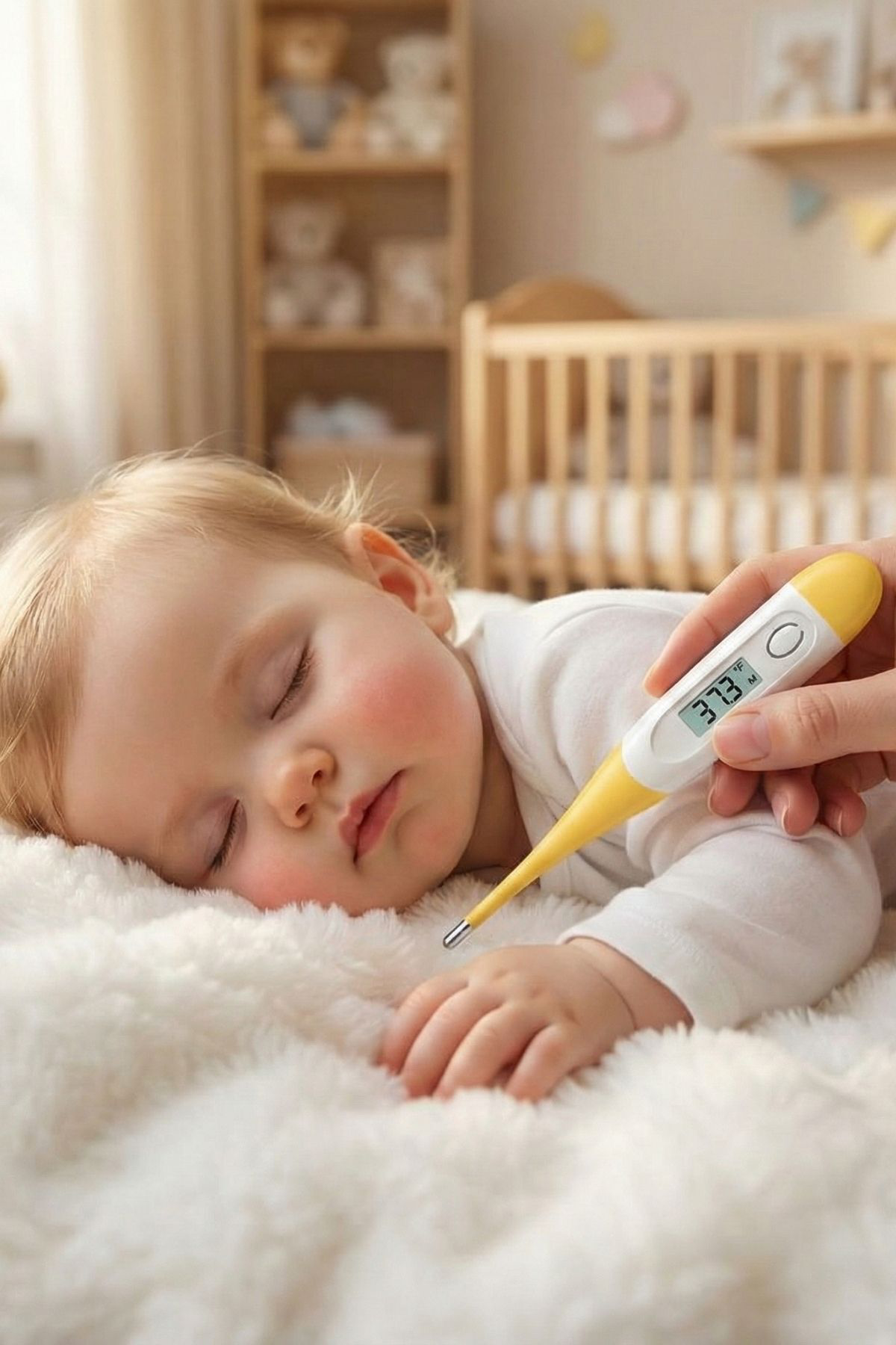 Bebek ve Çocuk İçin Dijital Çubuk Ateş Ölçer Termometre - Hassas 