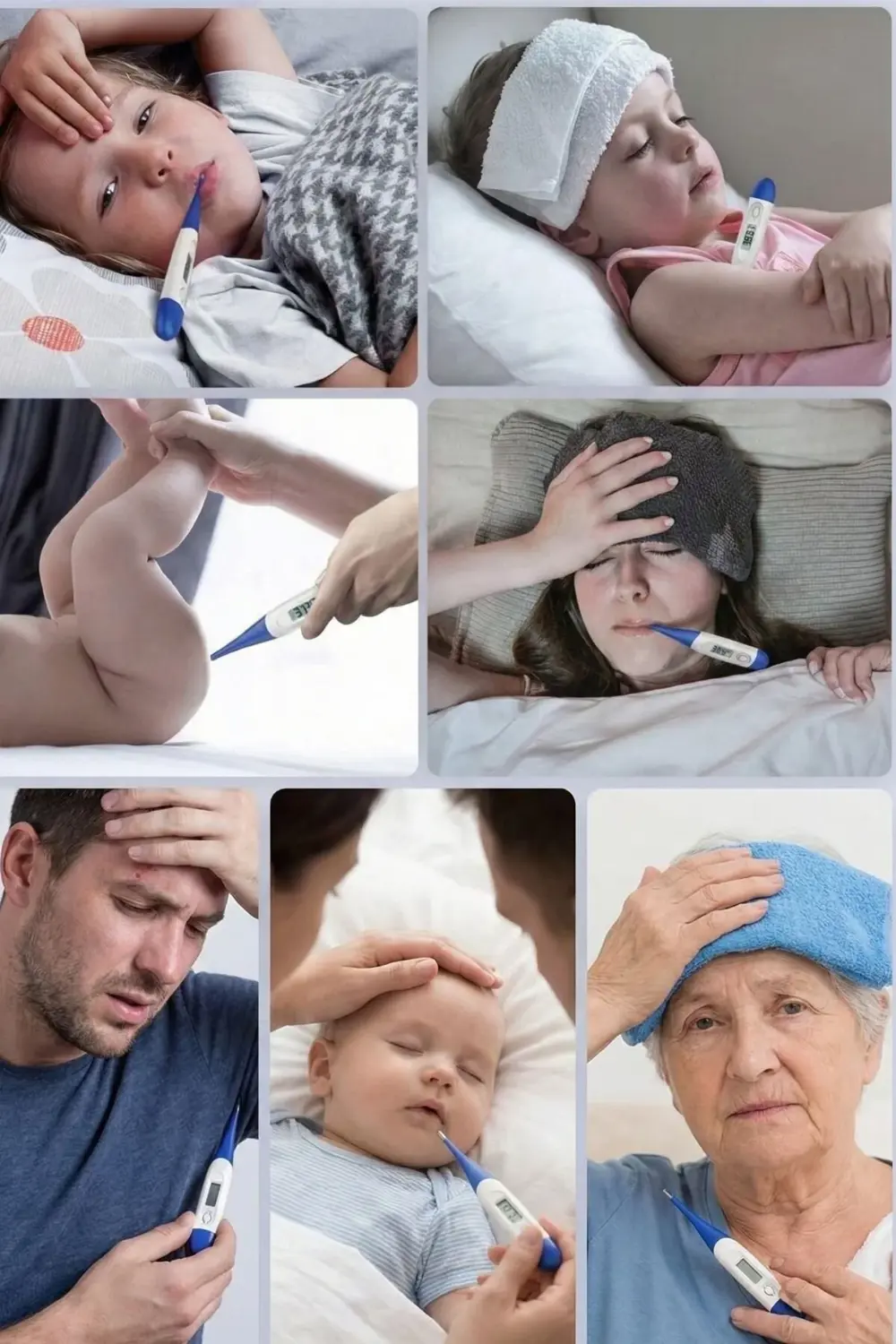 Bebek ve Çocuk İçin Dijital Çubuk Ateş Ölçer Termometre - Hassas