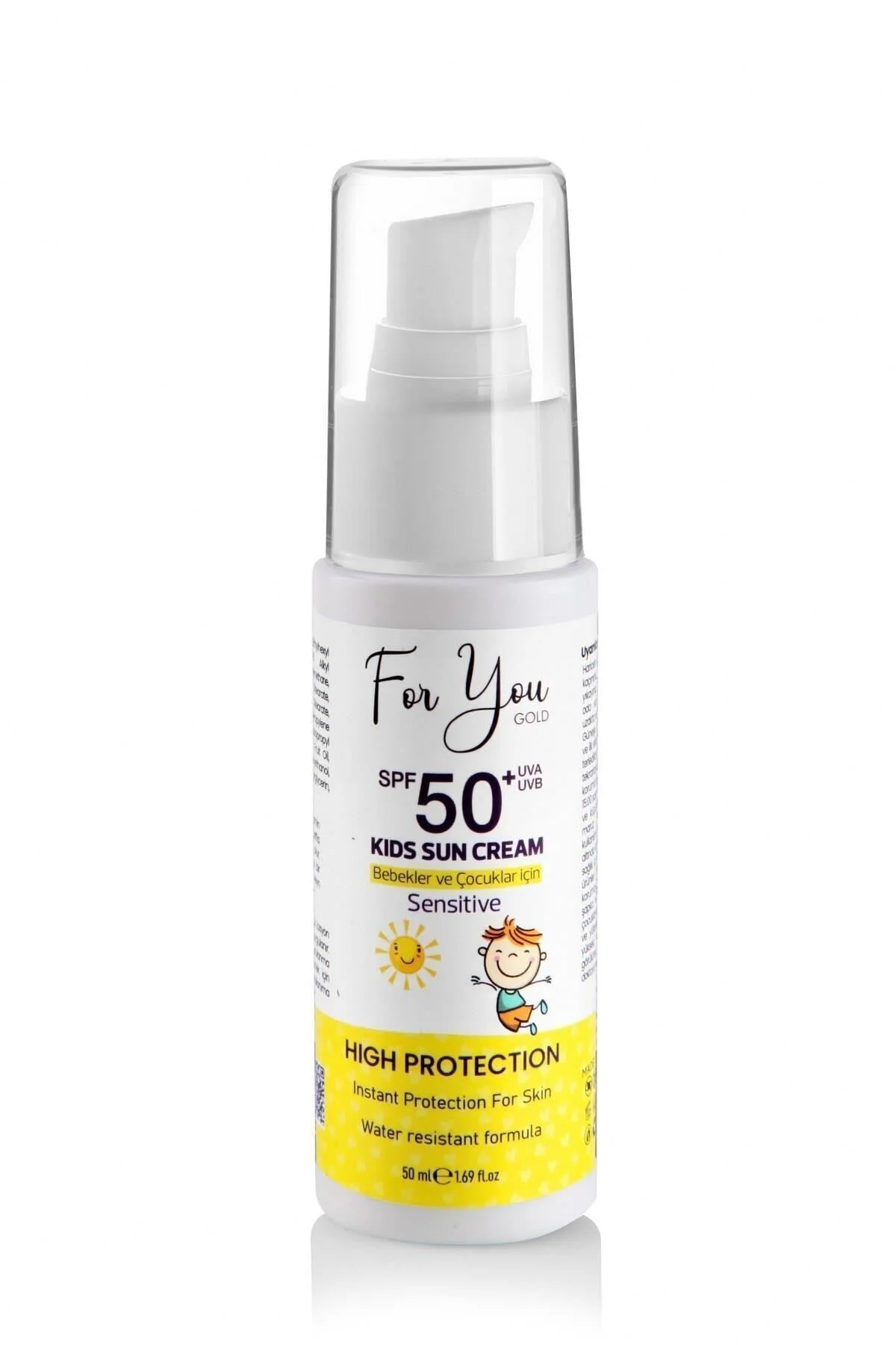 Bebek Ve Çocuklar Için Spf50+ Çok Yüksek Koruma Faktörlü Güneş Kr