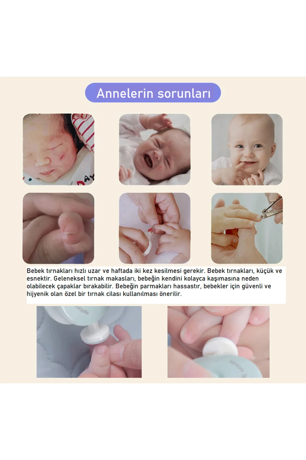 BEBEK ve YETİŞKİN ELEKTRİKLİ MANİKÜR SETİ - HEDİYE - BEBEK TÖRPÜ