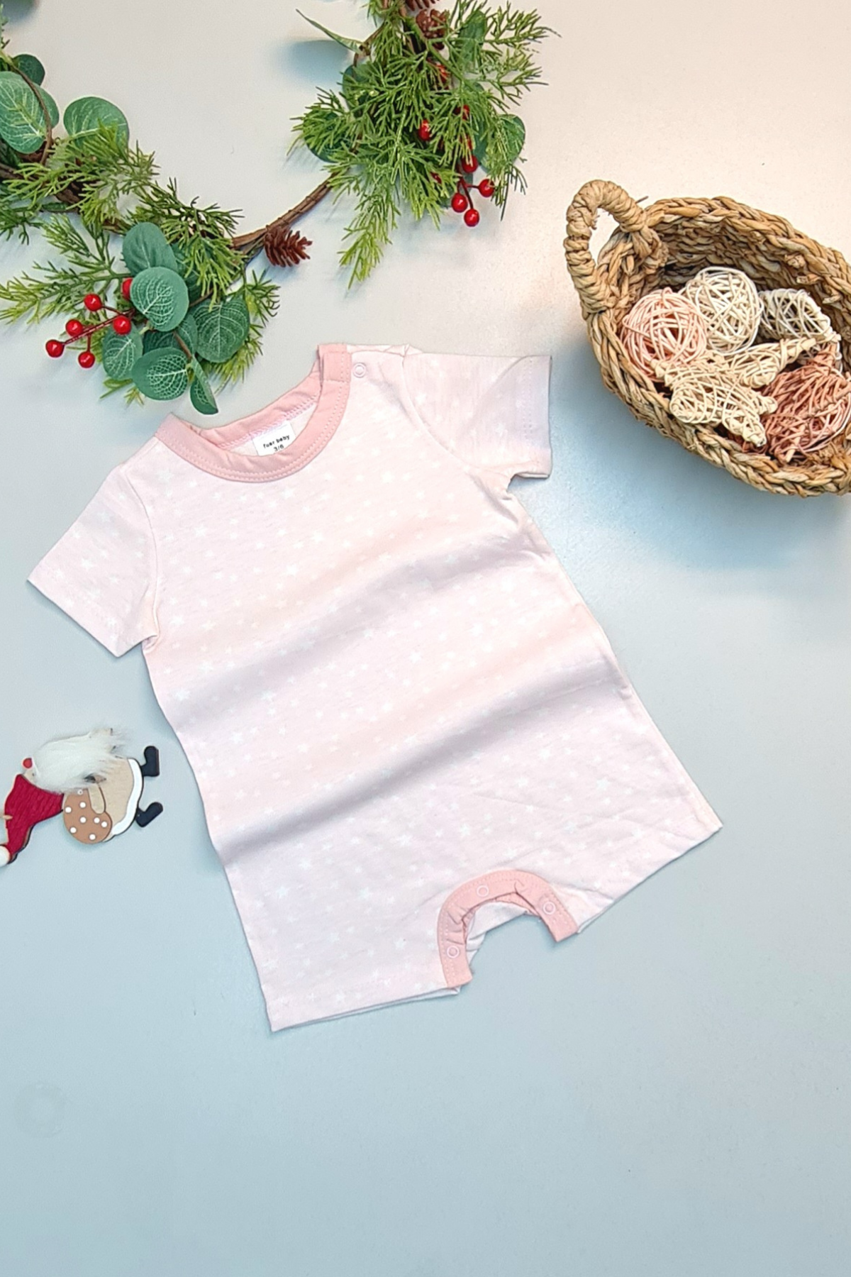 Bebek Yazlık Kısa Kol Şort Tek Parça Çıtçıtlı Tulum Zıbın Hediyel