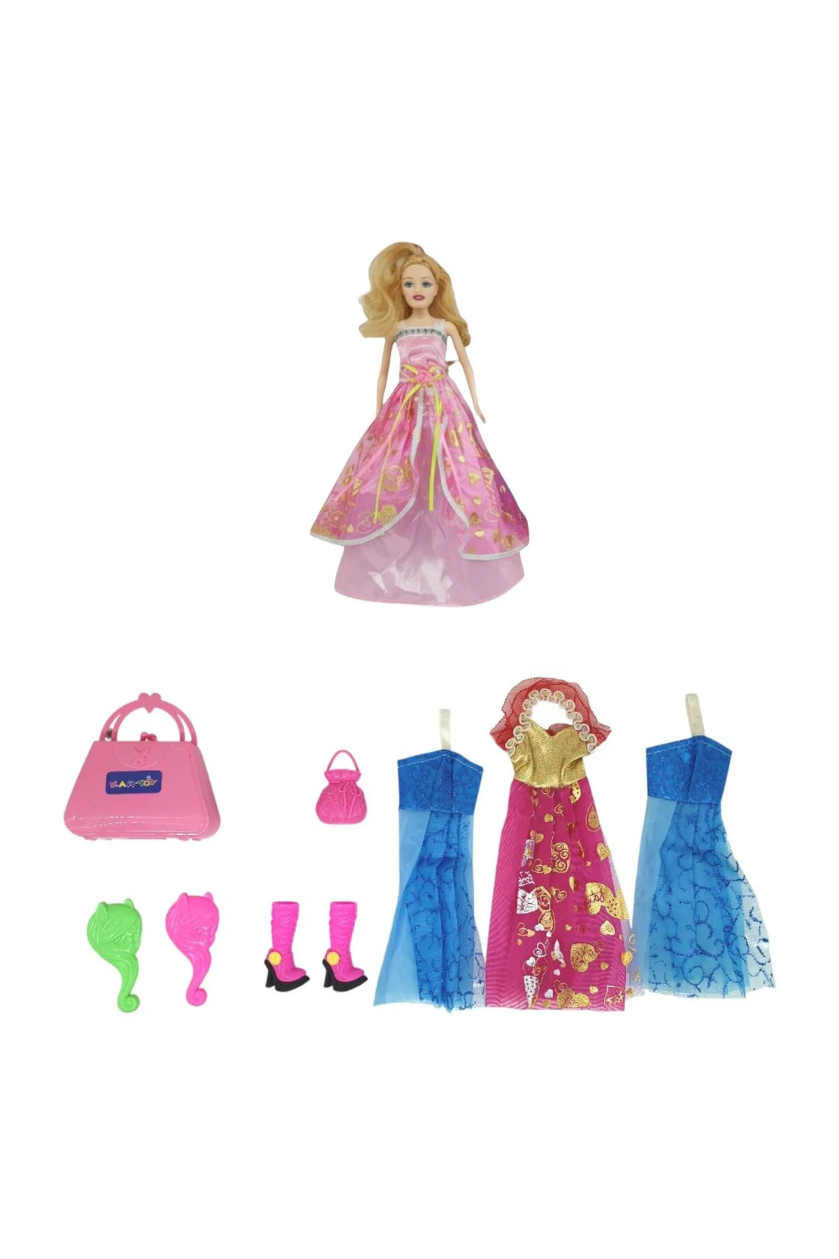 Bebek Yedek Elbiseli Ve Aksesuarlı - 1115-21 - Açık Pembe (Lisiny