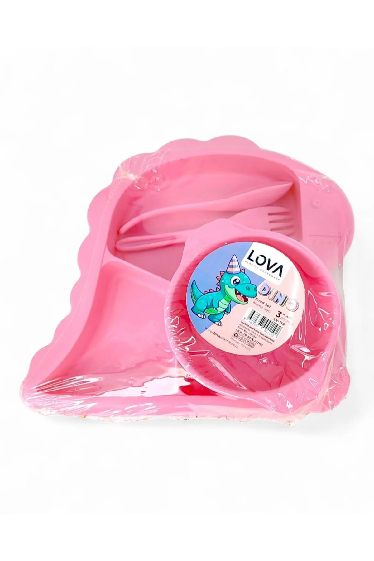 "Bebek Yemek Takımı | Dinozor Şekilli Plastik Tabak, Mama Kasesi,