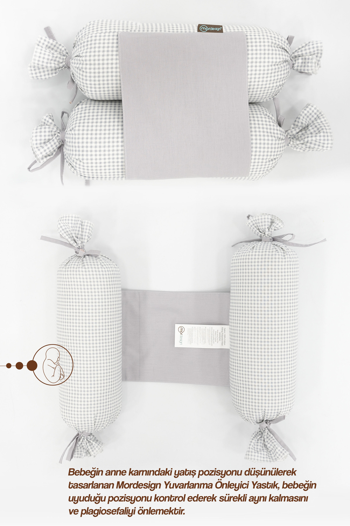 Bebek Yuvarlanma Önleyici Yastık, Yenidoğan Yan Yatış Yastığı, Pu