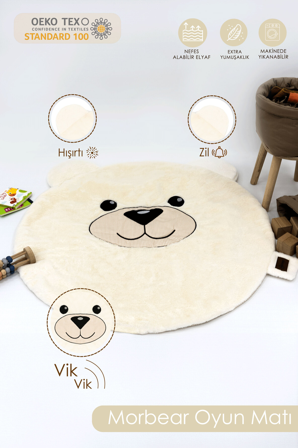 Mordesign Bebek/Çocuk Oyun Halisi, Yenidoğan Emekleme Pedi, Aktivite Oyun M