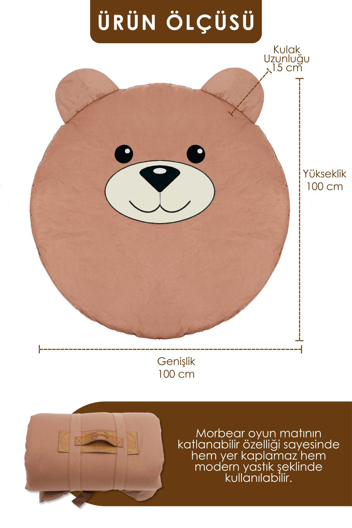 Mordesign Bebek/Çocuk Oyun Halisi, Yenidoğan Emekleme Pedi, Aktivite Oyun M