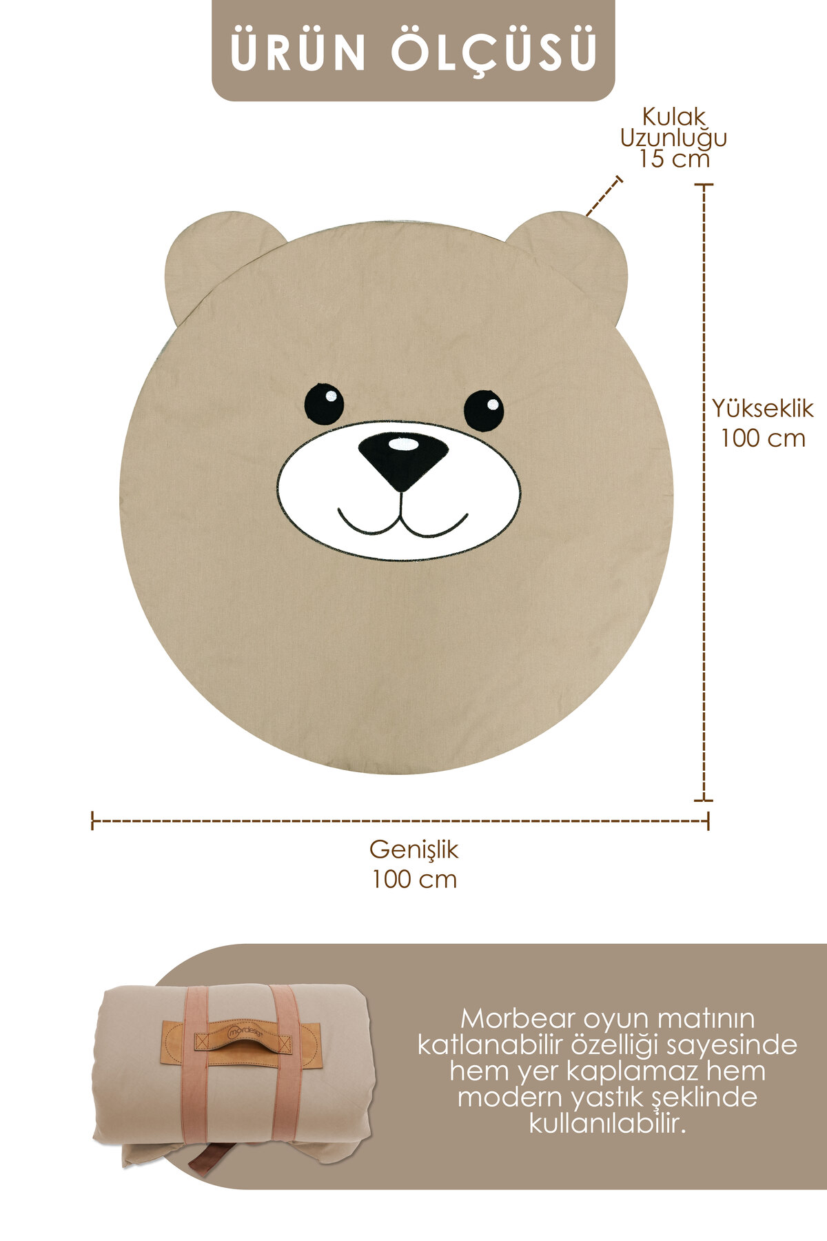 Mordesign Bebek/Çocuk Oyun Halisi, Yenidoğan Emekleme Pedi, Aktivite Oyun M