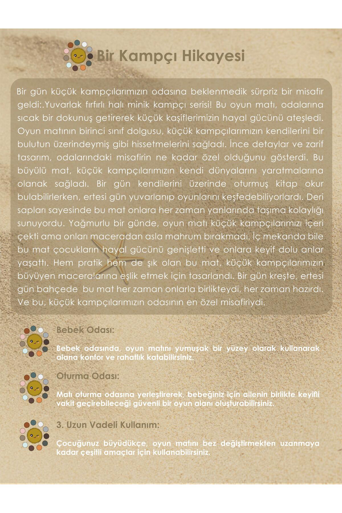 Mordesign Bebek/Çocuk Oyun Halisi, Yenidoğan Emekleme Pedi, Aktivite Mati,