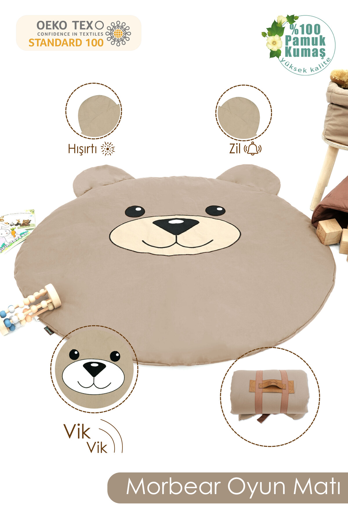 Mordesign Bebek/Çocuk Oyun Halisi, Yenidoğan Emekleme Pedi, Aktivite Oyun M