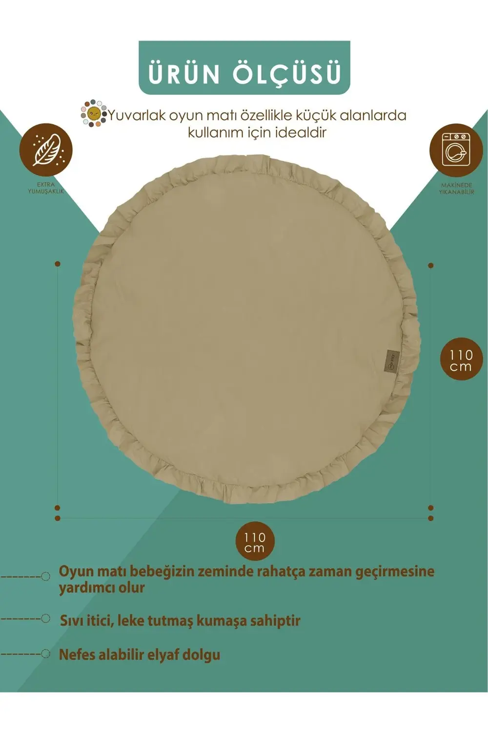 Bebek/Çocuk Oyun Halısı, Yenidoğan Emekleme Pedi, Aktivite Matı,