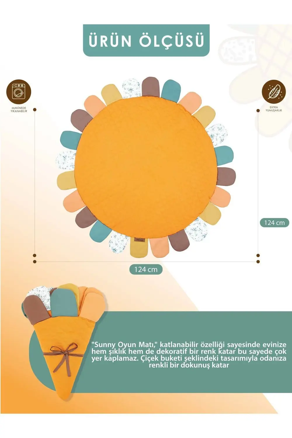 Bebek/Çocuk Oyun Halısı, Yenidoğan Emekleme Pedi, Aktivite Matı,