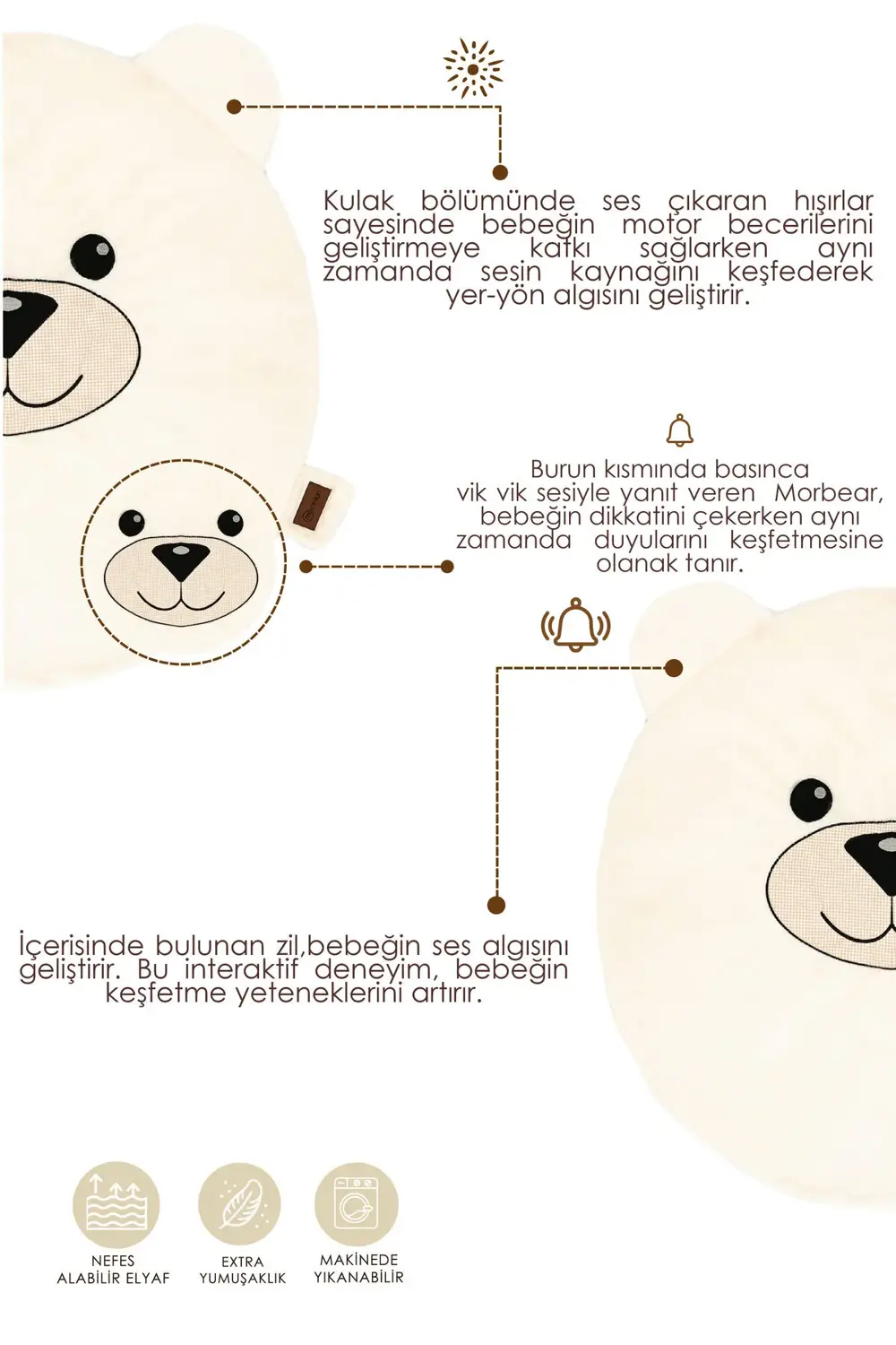 Bebek/Çocuk Oyun Halısı, Yenidoğan Emekleme Pedi, Aktivite Oyun M