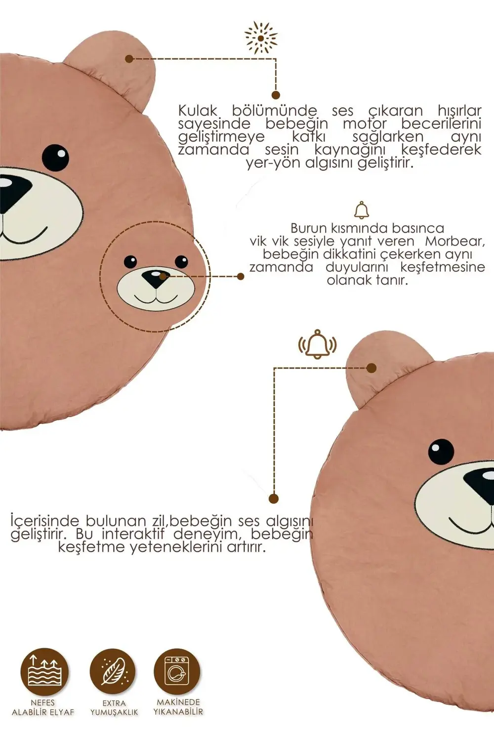 Bebek/Çocuk Oyun Halısı, Yenidoğan Emekleme Pedi, Aktivite Oyun M