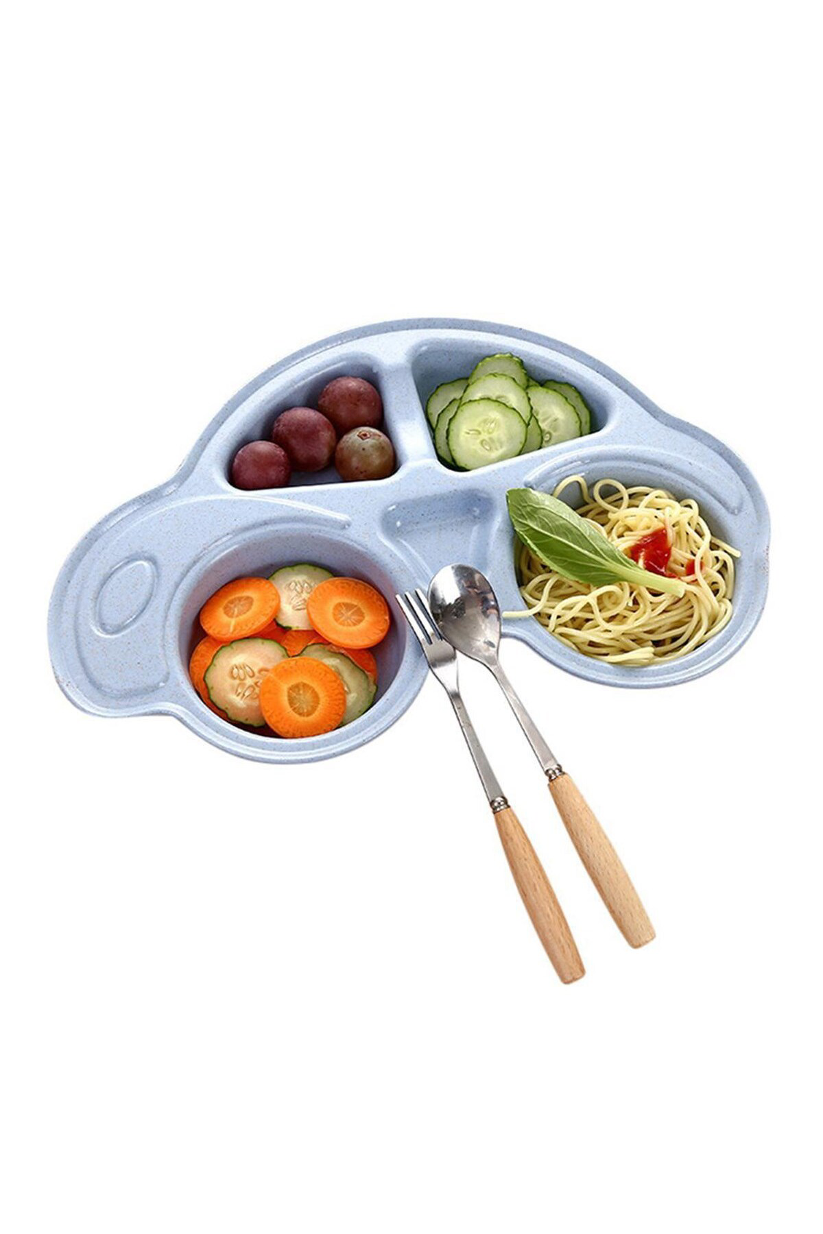 Ok Aksesuar Bebekler İçin Araba Şeklinde Sevimli Mama Tabağı Çocuk Tabldot Go