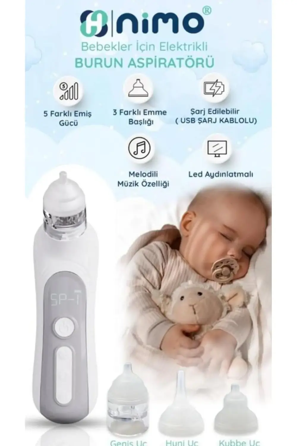 BEBEKLER İÇİN ELEKTRİKLİ BURUN ASPİRSTÖRÜ (H-031)