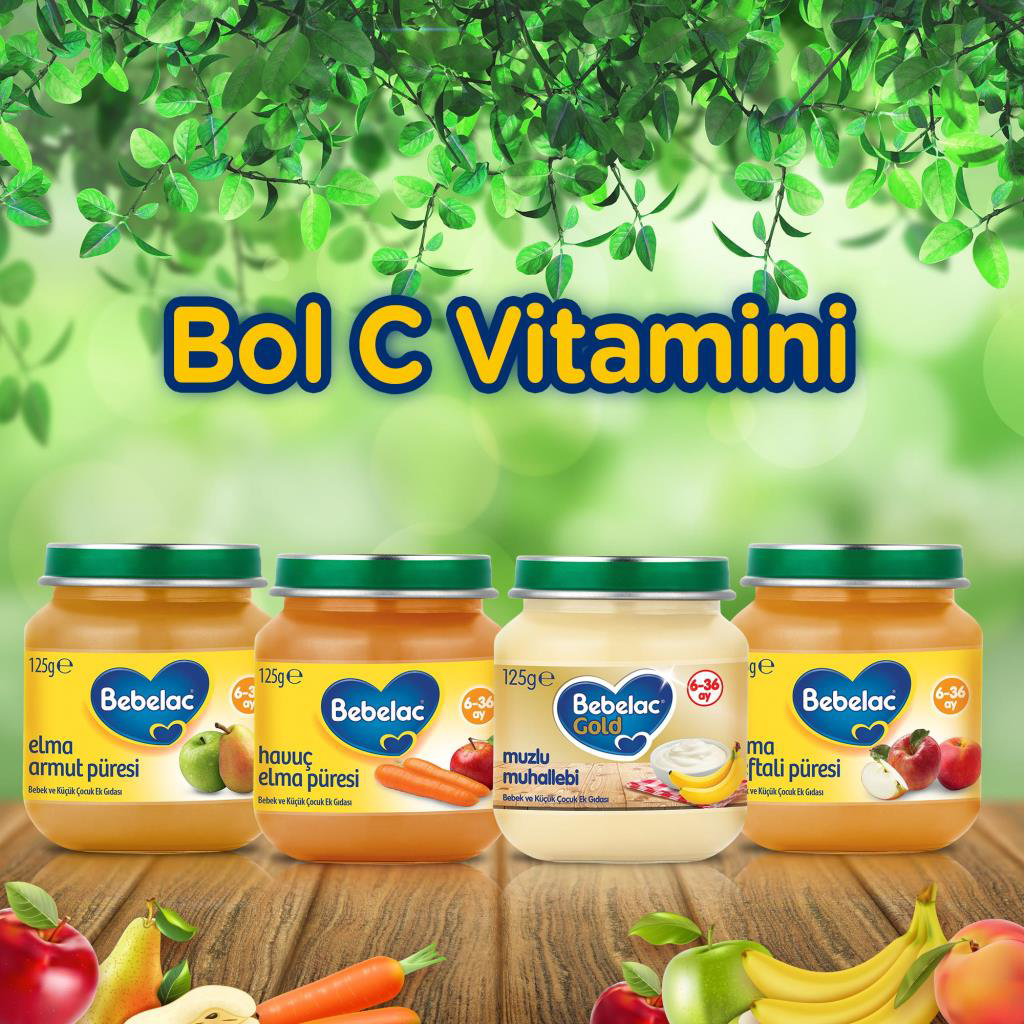 Bebelac Havuç Elma Püreli Kavanoz Maması 125 Gr