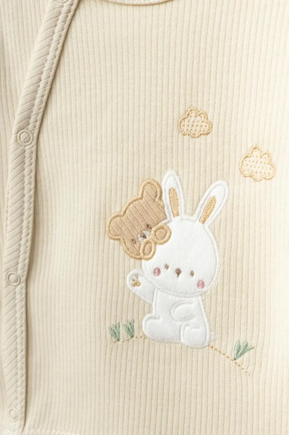 Bebitof %100 Pamuk Ayıcık ve Tavşan Desenli 10 Parça Kutulu Yenid