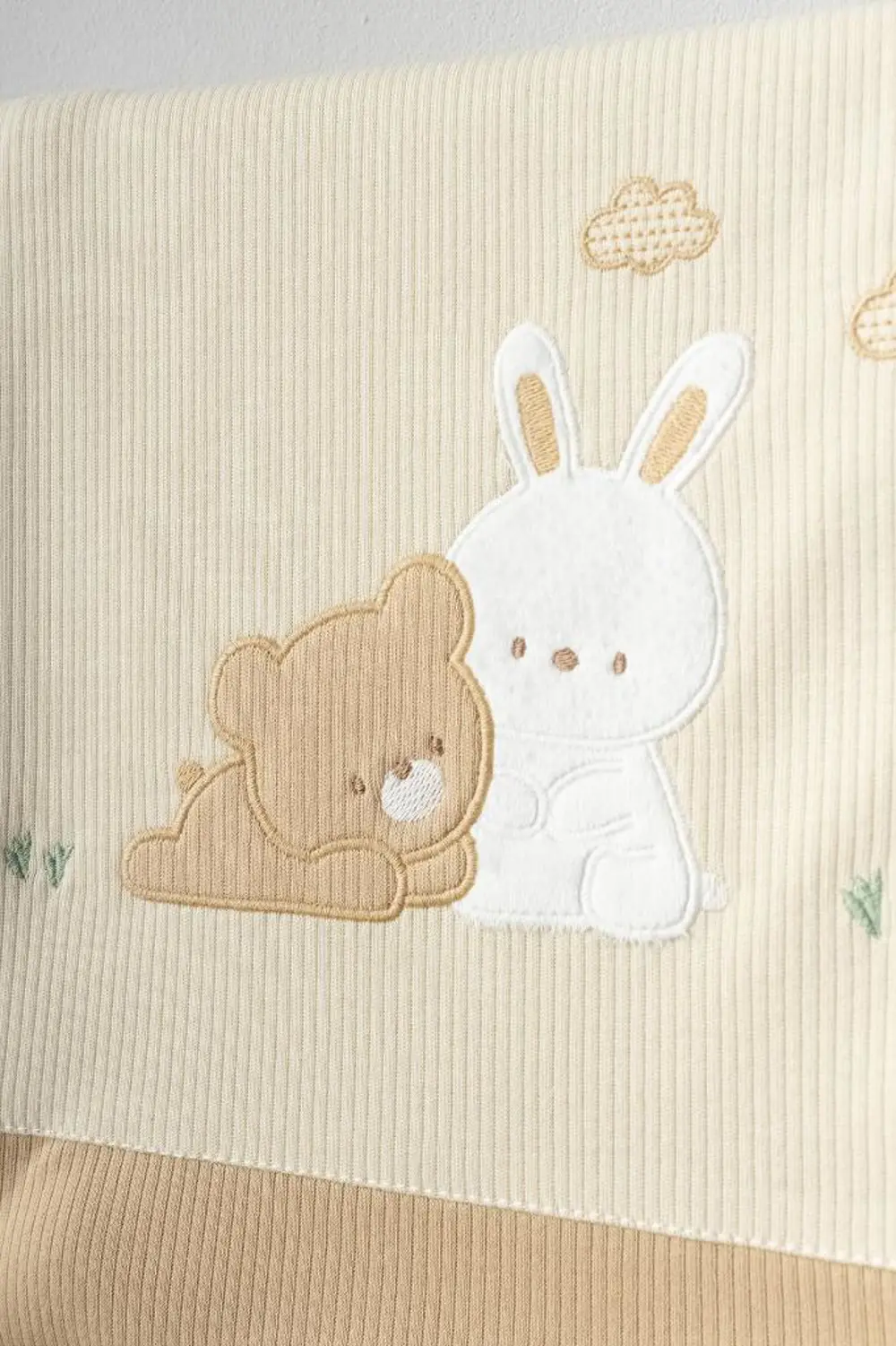 Bebitof %100 Pamuk Ayıcık ve Tavşan Desenli 10 Parça Kutulu Yenid