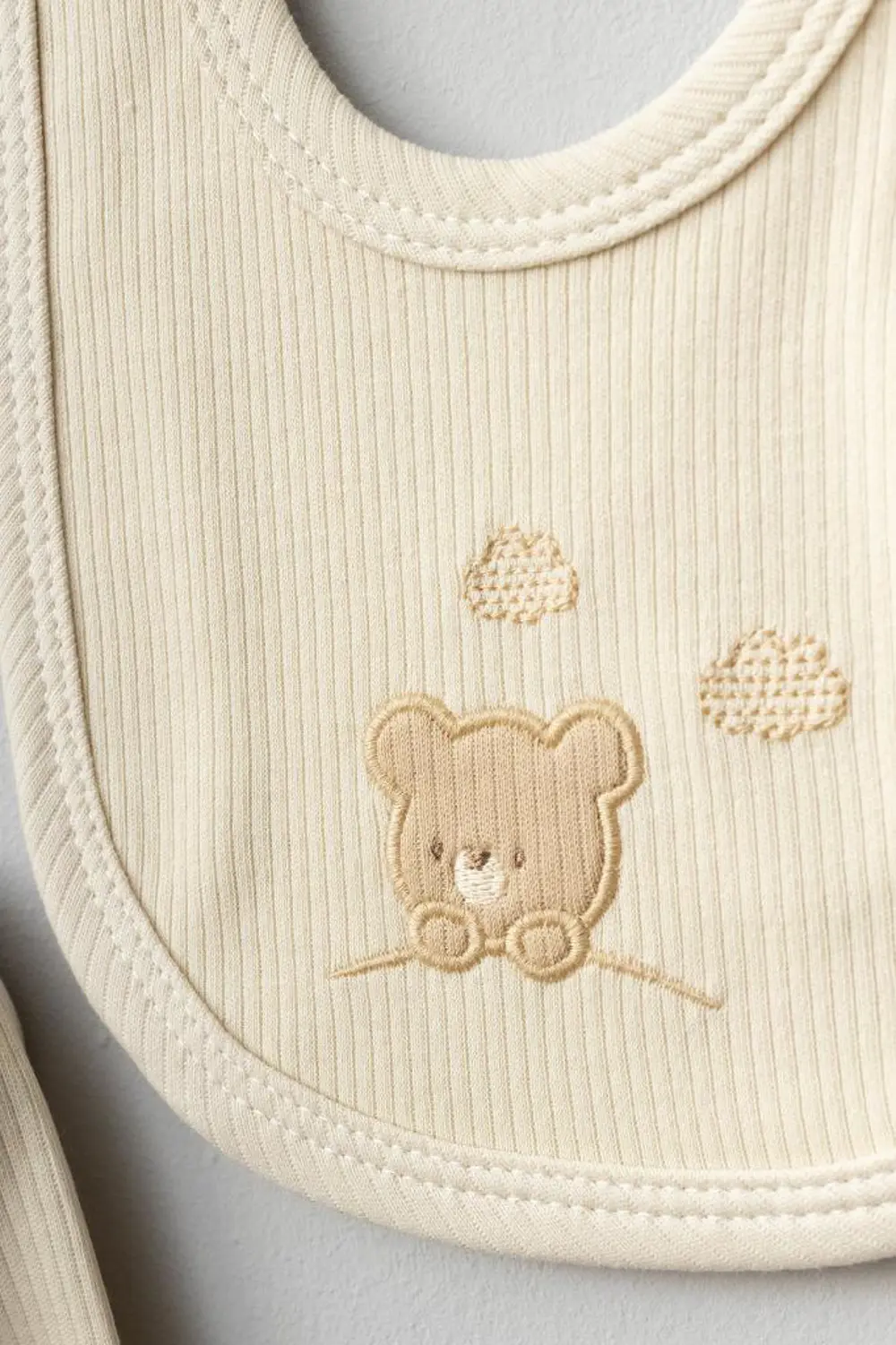 Bebitof %100 Pamuk Ayıcık ve Tavşan Desenli 10 Parça Kutulu Yenid