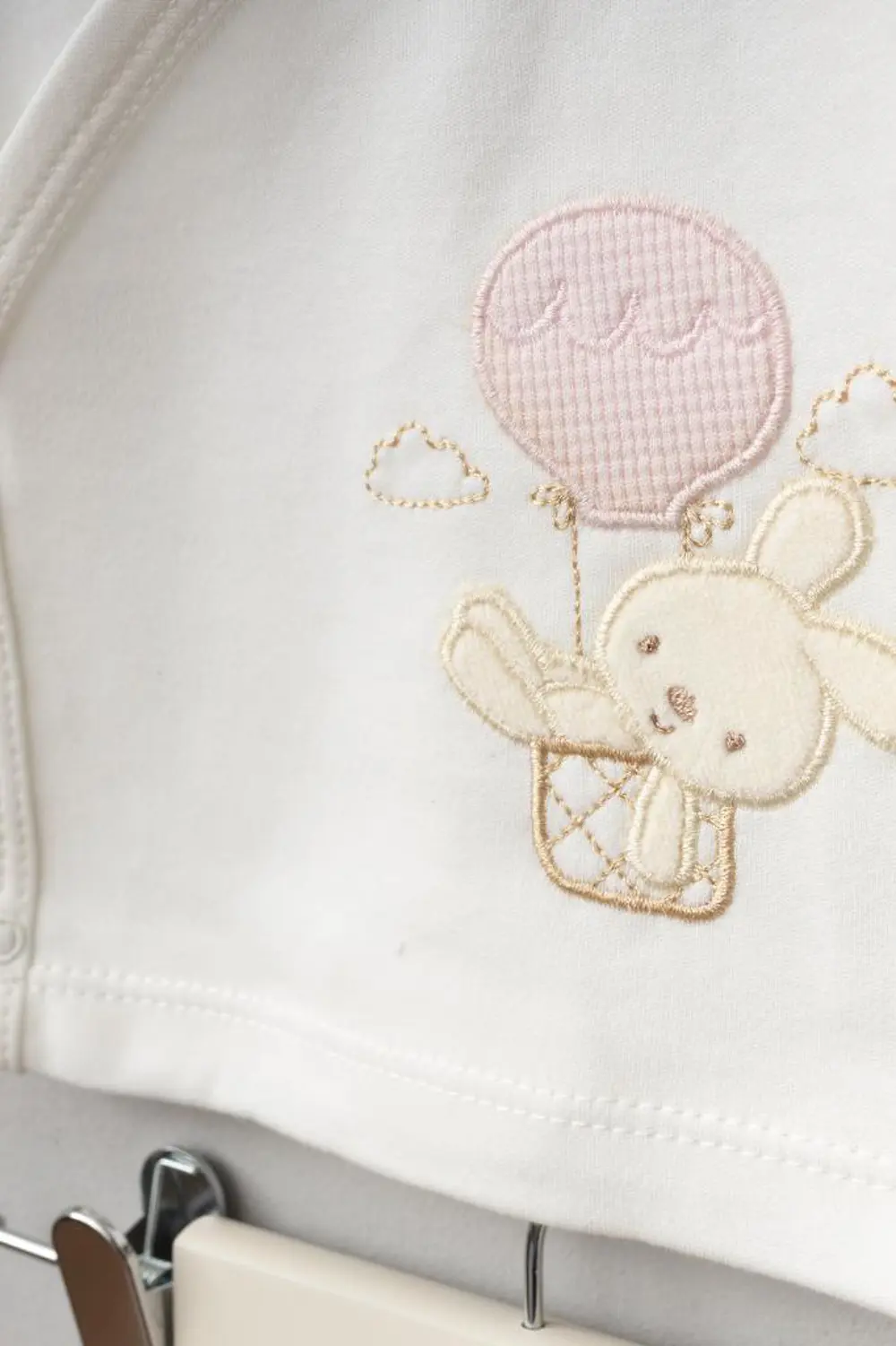 Bebitof %100 Pamuk Balonlu Tavşan Desenli 10 Parça Kutulu Yenidoğ