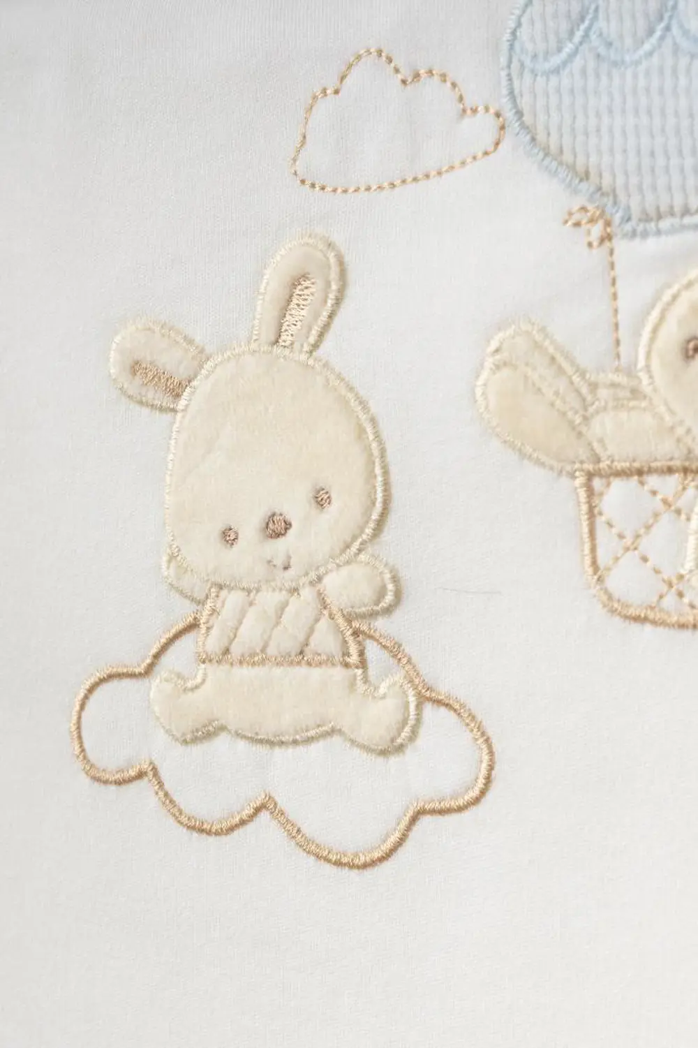 Bebitof %100 Pamuk Balonlu Tavşan Desenli 10 Parça Kutulu Yenidoğ