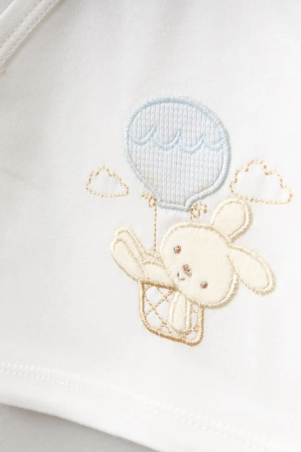 Bebitof %100 Pamuk Balonlu Tavşan Desenli 5 Parça Yenidoğan Hasta