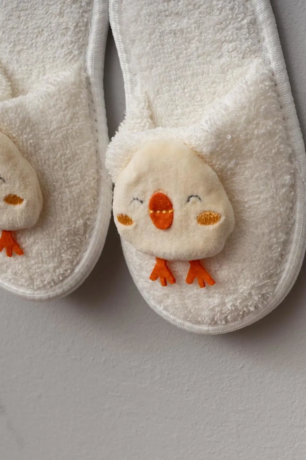 Bebitof %100 Pamuk Civciv Desenli Bebek Bornoz Seti BBTF.EKR.3003