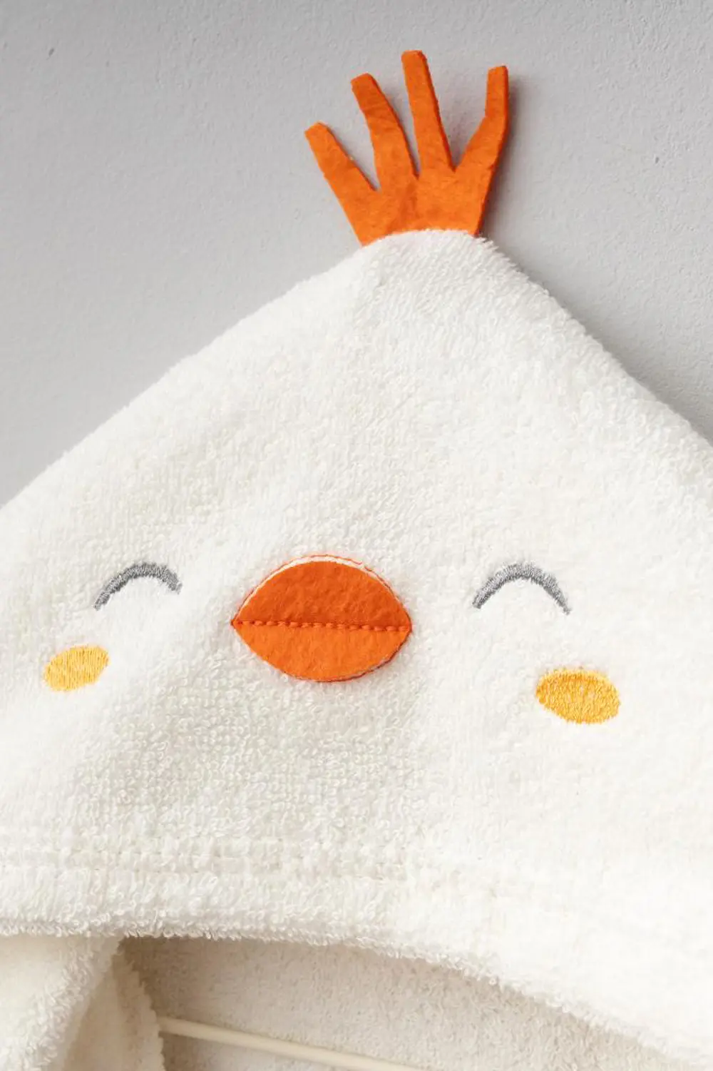 Bebitof %100 Pamuk Civciv Desenli Bebek Bornoz Seti BBTF.EKR.3003