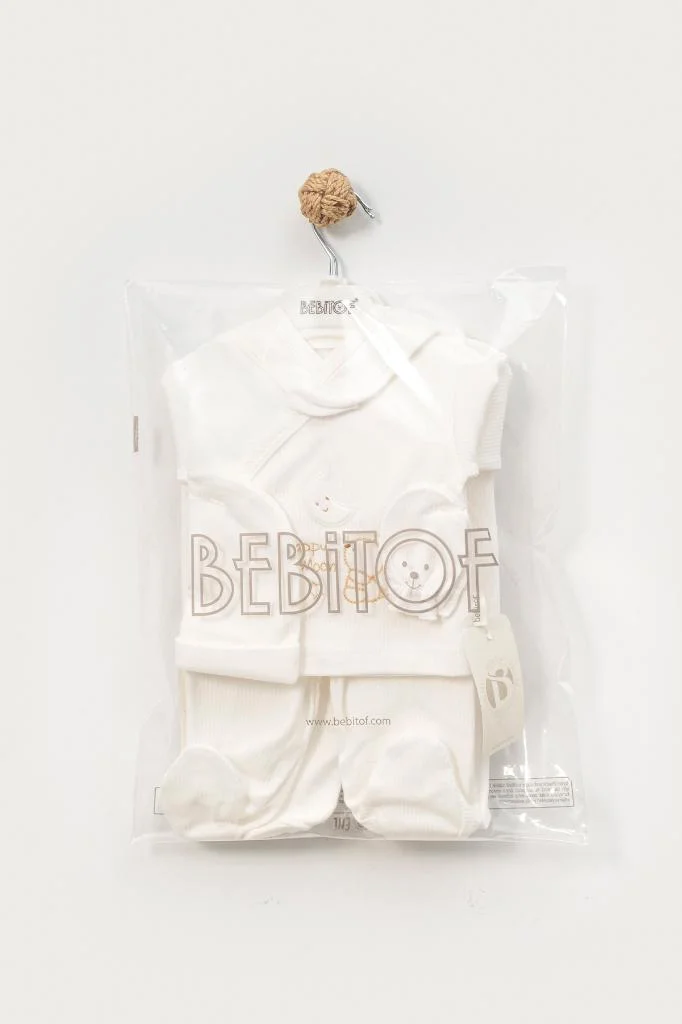 Bebitof %100 Pamuk Happy Moon Desenli 5 Parça Yenidoğan Hastane Çıkışı Zıbın Seti 0-3 Ay 50-56 Cm Ekru BBTF.20235.03.EKR Bebitof %100 Pamuk Happy Moon Desenli 5 Parça Yenidoğan Hastane Çıkışı Zıbın Seti 0-3 Ay 50-56 Cm Ekru BBTF.20235.03.EKR