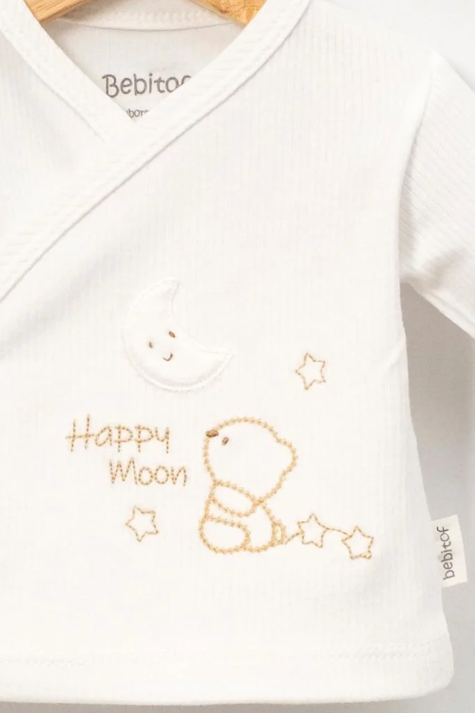 Bebitof %100 Pamuk Happy Moon Desenli 5 Parça Yenidoğan Hastane Çıkışı Zıbın Seti 0-3 Ay 50-56 Cm Ekru BBTF.20235.03.EKR Bebitof %100 Pamuk Happy Moon Desenli 5 Parça Yenidoğan Hastane Çıkışı Zıbın Seti 0-3 Ay 50-56 Cm Ekru BBTF.20235.03.EKR
