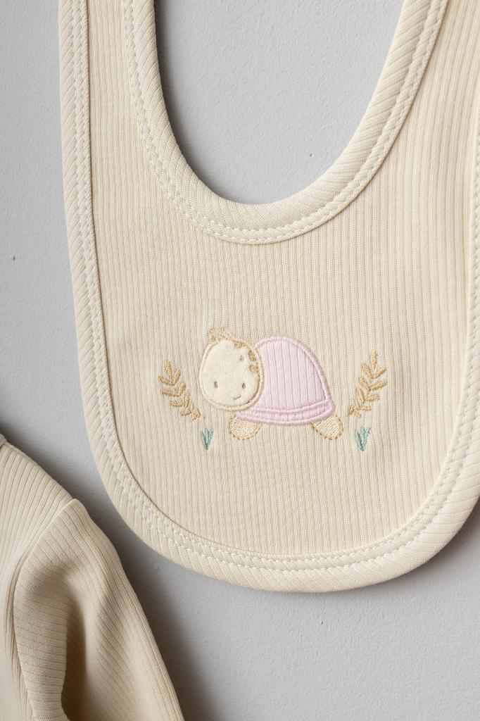 Bebitof  %100 Pamuk Kaplumbağa Desenli 10 Parça Kutulu Yenidoğan H