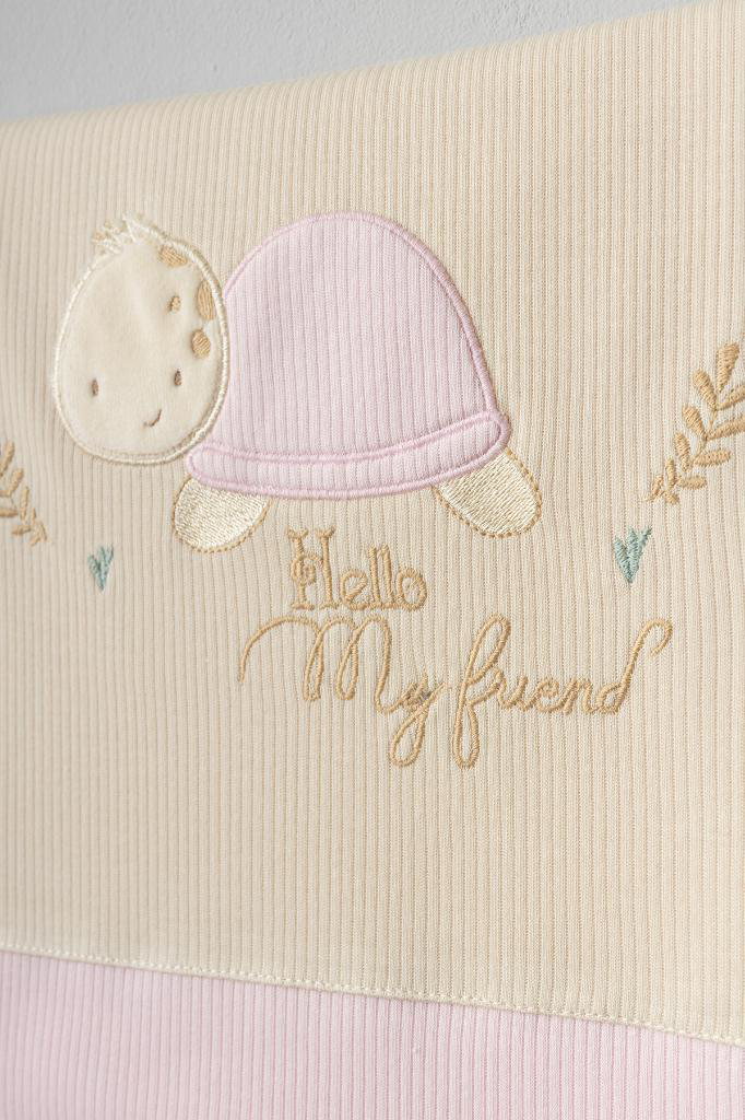 Bebitof  %100 Pamuk Kaplumbağa Desenli 10 Parça Kutulu Yenidoğan H