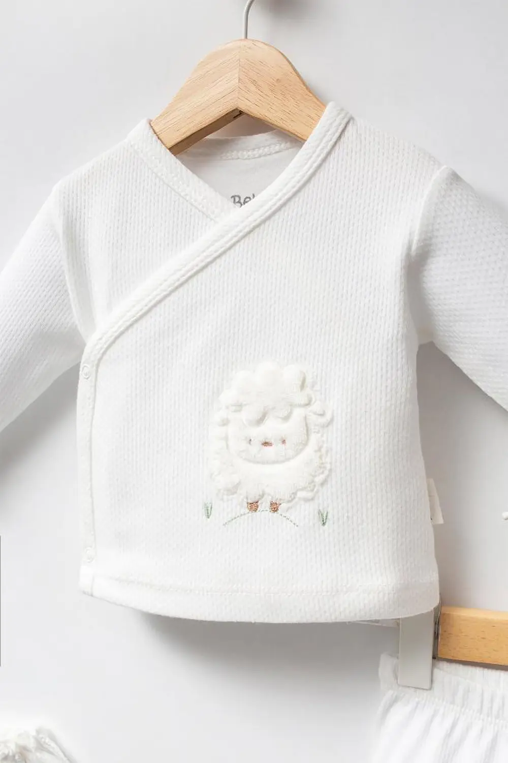 Bebitof %100 Pamuk Kuzu Desenli 5 Parça Yenidoğan Hastane Çıkışı 