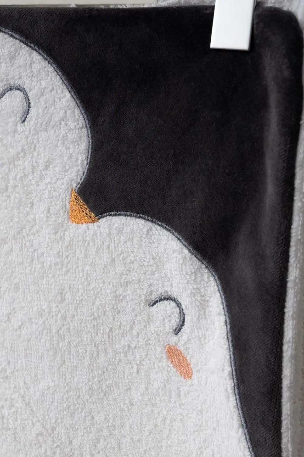 Bebitof %100 Pamuk Penguen Desenli Bebek Bornoz Seti BBTF.BYZ.300