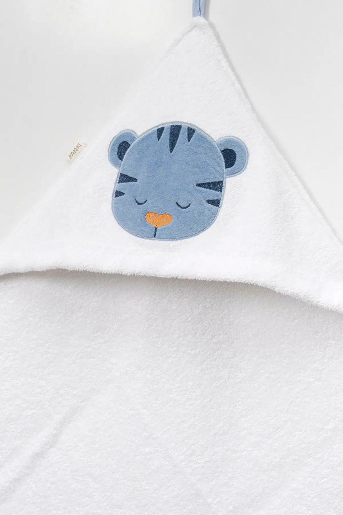 Bebitof  %100 Pamuk Sevimli Kaplan Desenli %100 Pamuk Bebek Bornoz