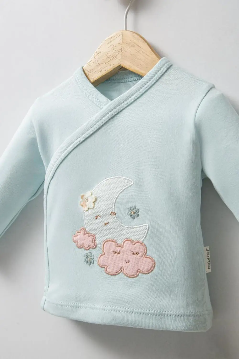 Bebitof %100 Pamuk Sevimli Ay ve Bulut Desenli 10 Parça Kutulu Ye