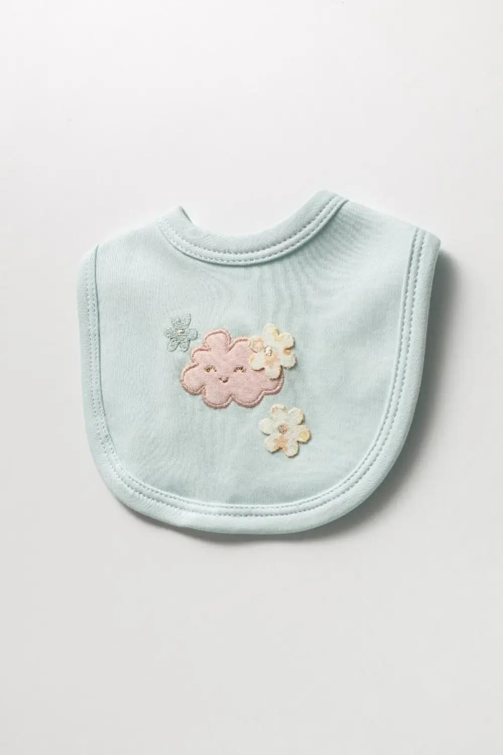 Bebitof %100 Pamuk Sevimli Ay ve Bulutlar Desenli Bebek 5 Parça Y